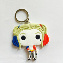 Load image into Gallery viewer, Suicide Squad Marvel Wonder Woman PVC keychain Supernatural deadpool fashion funny pendant key chain Jewelry Chaveiros Llaveros