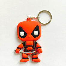 Load image into Gallery viewer, Suicide Squad Marvel Wonder Woman PVC keychain Supernatural deadpool fashion funny pendant key chain Jewelry Chaveiros Llaveros