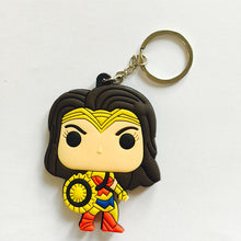 Load image into Gallery viewer, Suicide Squad Marvel Wonder Woman PVC keychain Supernatural deadpool fashion funny pendant key chain Jewelry Chaveiros Llaveros