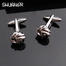 Load image into Gallery viewer, SHUNAGR Free shipping Black Cufflinks for men fashion design top quality copper hot sale cufflinks whoelsale&amp;retail
