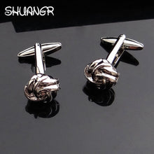 Load image into Gallery viewer, SHUNAGR Free shipping Black Cufflinks for men fashion design top quality copper hot sale cufflinks whoelsale&amp;retail