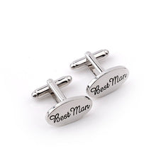 Load image into Gallery viewer, Trendy father brother of the groom son best friends usher god page boy wedding cufflinks for men cufflinks buttons gifts jewelry