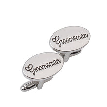 Load image into Gallery viewer, Trendy father brother of the groom son best friends usher god page boy wedding cufflinks for men cufflinks buttons gifts jewelry